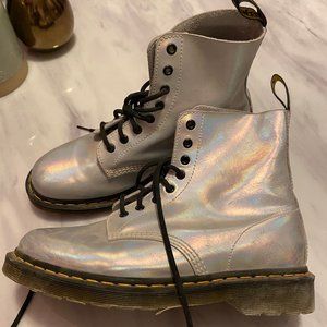 Dr. Martens Women's Pascal RS Silver Ankle Boot